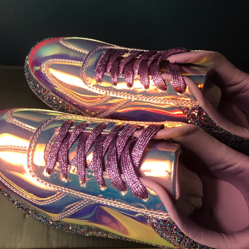 Hologram Sneaker with Glitter Sole